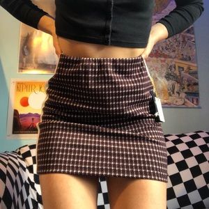 Maroon mini Skirt